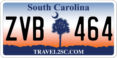 SC license plate ZVB464