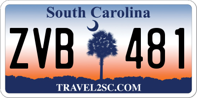 SC license plate ZVB481