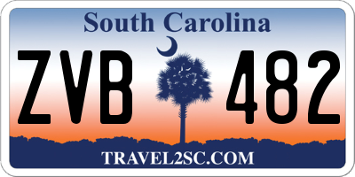 SC license plate ZVB482