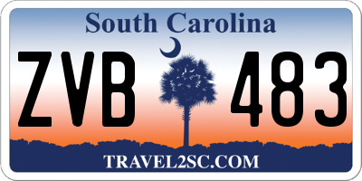 SC license plate ZVB483