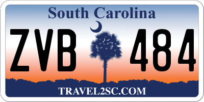 SC license plate ZVB484