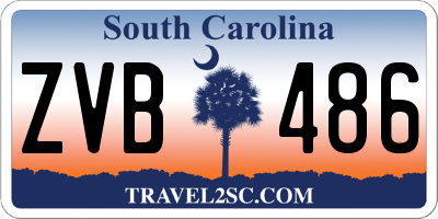 SC license plate ZVB486