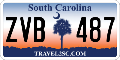 SC license plate ZVB487