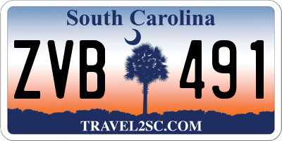 SC license plate ZVB491