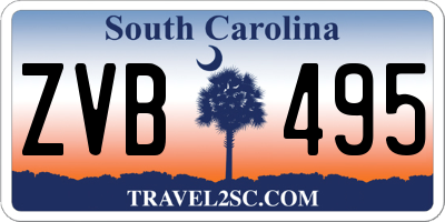 SC license plate ZVB495