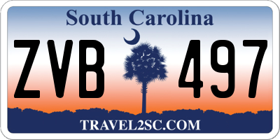 SC license plate ZVB497
