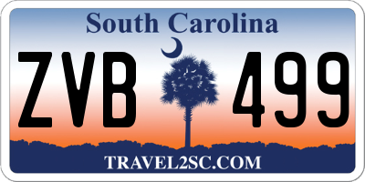 SC license plate ZVB499