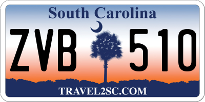 SC license plate ZVB510