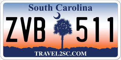SC license plate ZVB511