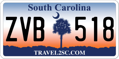 SC license plate ZVB518