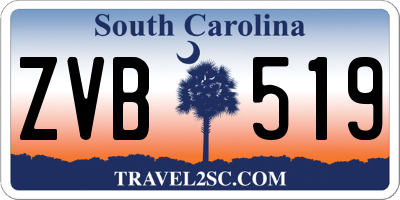 SC license plate ZVB519