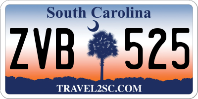 SC license plate ZVB525