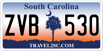 SC license plate ZVB530