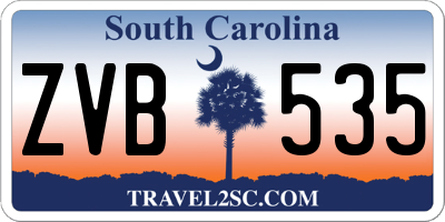 SC license plate ZVB535