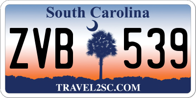 SC license plate ZVB539