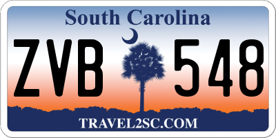 SC license plate ZVB548