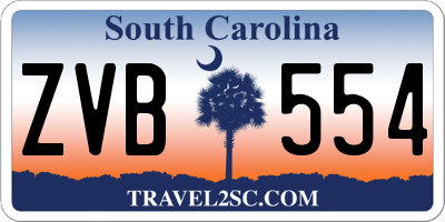 SC license plate ZVB554