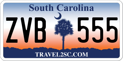 SC license plate ZVB555