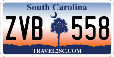 SC license plate ZVB558