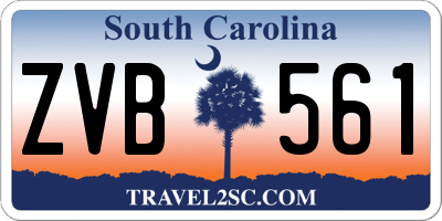 SC license plate ZVB561