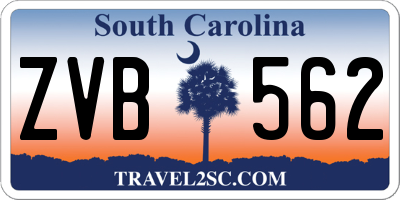 SC license plate ZVB562