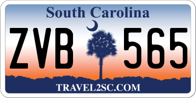 SC license plate ZVB565
