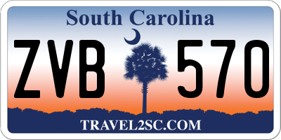 SC license plate ZVB570