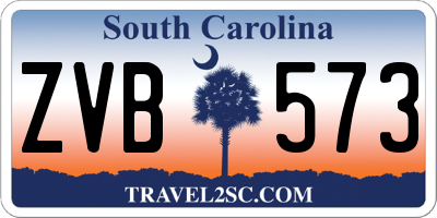 SC license plate ZVB573