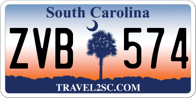 SC license plate ZVB574