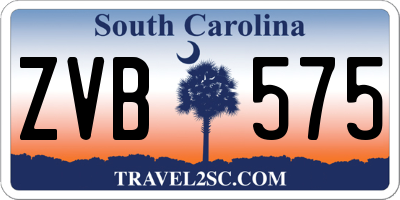 SC license plate ZVB575