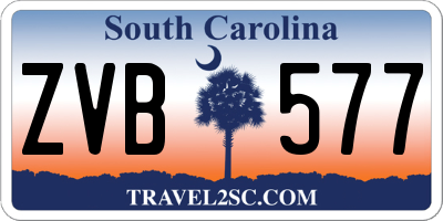 SC license plate ZVB577
