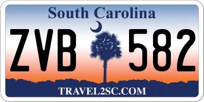 SC license plate ZVB582