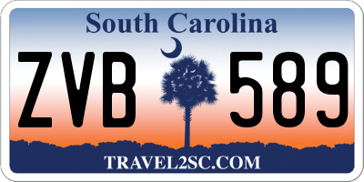 SC license plate ZVB589
