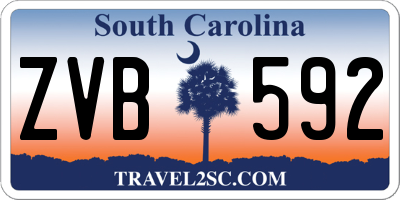 SC license plate ZVB592
