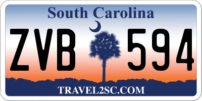 SC license plate ZVB594