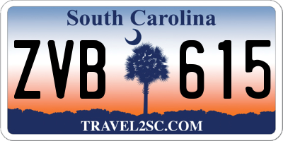 SC license plate ZVB615