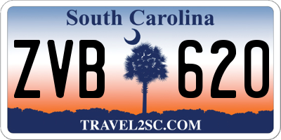 SC license plate ZVB620