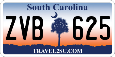 SC license plate ZVB625