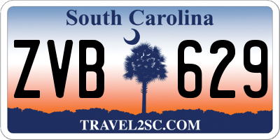 SC license plate ZVB629