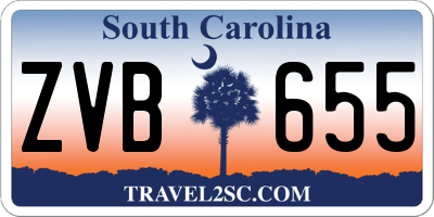 SC license plate ZVB655