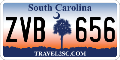 SC license plate ZVB656