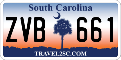 SC license plate ZVB661