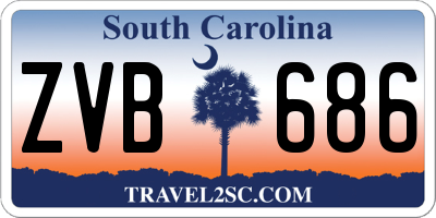 SC license plate ZVB686