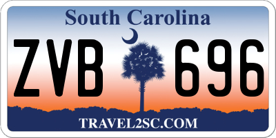 SC license plate ZVB696