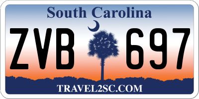 SC license plate ZVB697