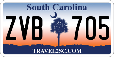 SC license plate ZVB705