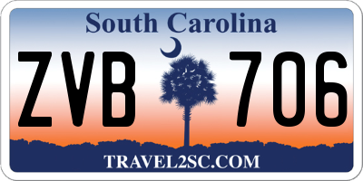 SC license plate ZVB706