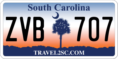SC license plate ZVB707