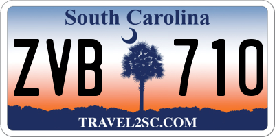 SC license plate ZVB710