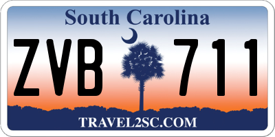 SC license plate ZVB711